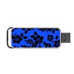 Dark Blue Hawaiian Portable USB Flash (Two Sides) Front