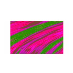 Swish Bright Pink Green Design Satin Wrap by BrightVibesDesign