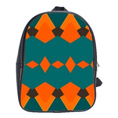 Rhombus And Other Shapes                                                                      			school Bag (large) by LalyLauraFLM