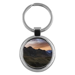 Sunset Scane At Cajas National Park In Cuenca Ecuador Key Chains (round)  by dflcprints