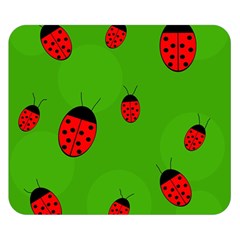 Ladybugs Double Sided Flano Blanket (small)  by Valentinaart