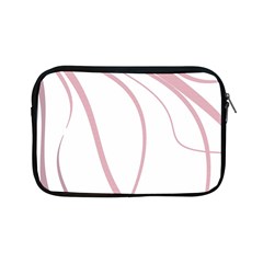 Pink Elegant Lines Apple Ipad Mini Zipper Cases by Valentinaart