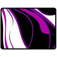 Purple Elegant Lines Double Sided Fleece Blanket (large)  by Valentinaart