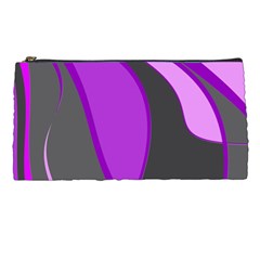 Purple Elegant Lines Pencil Cases by Valentinaart