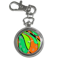 Green And Orange Key Chain Watches by Valentinaart