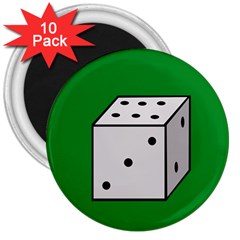Dice  3  Magnets (10 Pack)  by Valentinaart