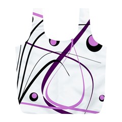 Pink Elegant Design Full Print Recycle Bags (l)  by Valentinaart