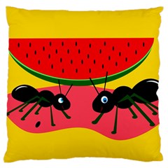Ants And Watermelon  Large Flano Cushion Case (one Side) by Valentinaart