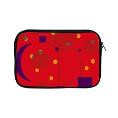 Red Abstract Sky Apple Ipad Mini Zipper Cases by Valentinaart