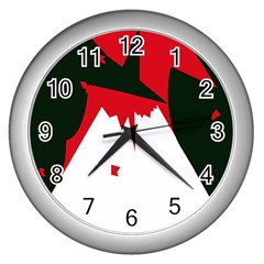 Volcano  Wall Clocks (silver)  by Valentinaart