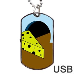 Cheese  Dog Tag Usb Flash (two Sides)  by Valentinaart