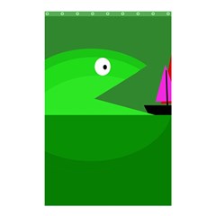 Green Monster Fish Shower Curtain 48  X 72  (small)  by Valentinaart