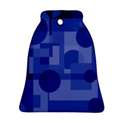 Deep Blue Abstract Design Bell Ornament (2 Sides) by Valentinaart