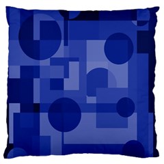 Deep Blue Abstract Design Standard Flano Cushion Case (one Side) by Valentinaart