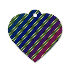 Decorative Lines Dog Tag Heart (one Side) by Valentinaart