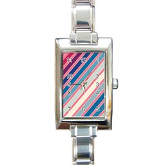 Colorful Lines Rectangle Italian Charm Watch by Valentinaart