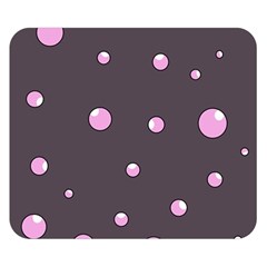 Pink Bubbles Double Sided Flano Blanket (small)  by Valentinaart