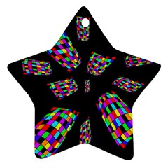 Colorful Abstraction Ornament (star)  by Valentinaart