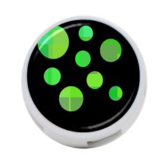 Green Circles 4-port Usb Hub (two Sides)  by Valentinaart