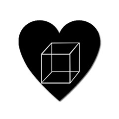 Simple Cube Heart Magnet by Valentinaart