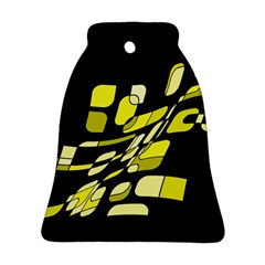 Yellow Abstraction Bell Ornament (2 Sides) by Valentinaart