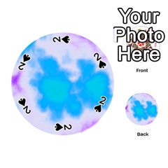 Blue And Purple Clouds Playing Cards 54 (round)  by TRENDYcouture