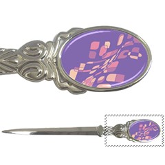 Purple Abstraction Letter Openers by Valentinaart