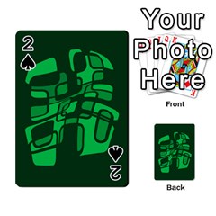Green Abstraction Playing Cards 54 Designs  by Valentinaart