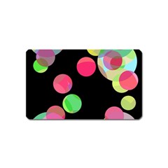 Colorful Decorative Circles Magnet (name Card) by Valentinaart