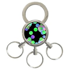 Green Decorative Circles 3-ring Key Chains by Valentinaart