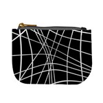 Black and white elegant lines Mini Coin Purses