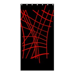 Neon Red Abstraction Shower Curtain 36  X 72  (stall)  by Valentinaart