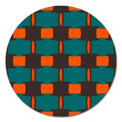 3 Colors Shapes Pattern                                                                                  			magnet 5  (round) by LalyLauraFLM