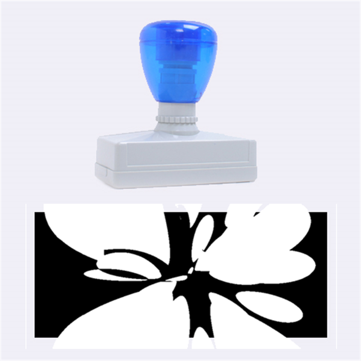 Blue abstract flower Rubber Stamps (Large)