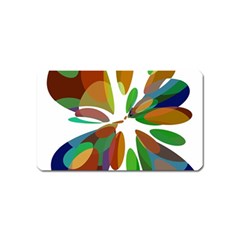 Colorful Abstract Flower Magnet (name Card) by Valentinaart
