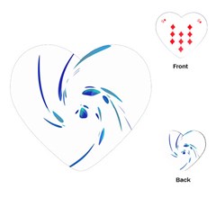 Blue Twist Playing Cards (heart)  by Valentinaart