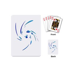 Blue Twist Playing Cards (mini)  by Valentinaart