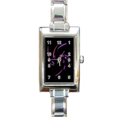 Purple Twist Rectangle Italian Charm Watch by Valentinaart