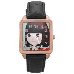 Maplesyrupsyndrome4 0 Rose Gold Leather Watch 