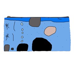 Blue Abstraction Pencil Cases