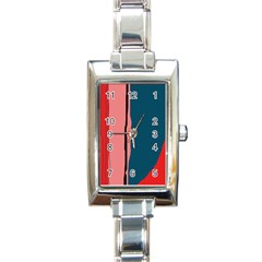 Decorative Lines Rectangle Italian Charm Watch by Valentinaart