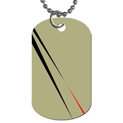 Elegant Lines Dog Tag (one Side) by Valentinaart