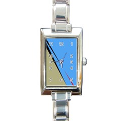 Elegant Lines Rectangle Italian Charm Watch by Valentinaart