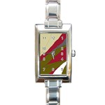 Decoratve abstraction Rectangle Italian Charm Watch Front