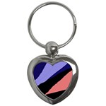 Purple and pink abstraction Key Chains (Heart) 