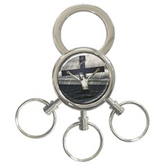 Jesus On The Cross At The Sea 3-ring Key Chains by dflcprints