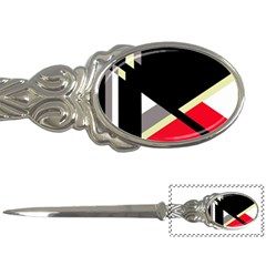 Red And Black Abstraction Letter Openers by Valentinaart
