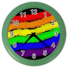 Rainbow Color Wall Clocks by Valentinaart