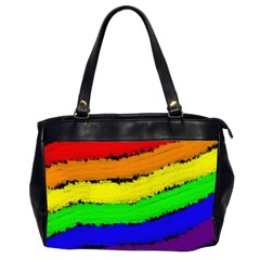 Rainbow Office Handbags (2 Sides)  by Valentinaart