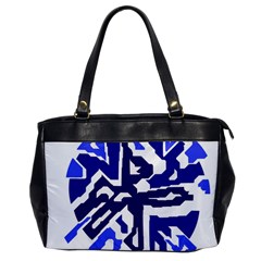 Deep Blue Abstraction Office Handbags by Valentinaart